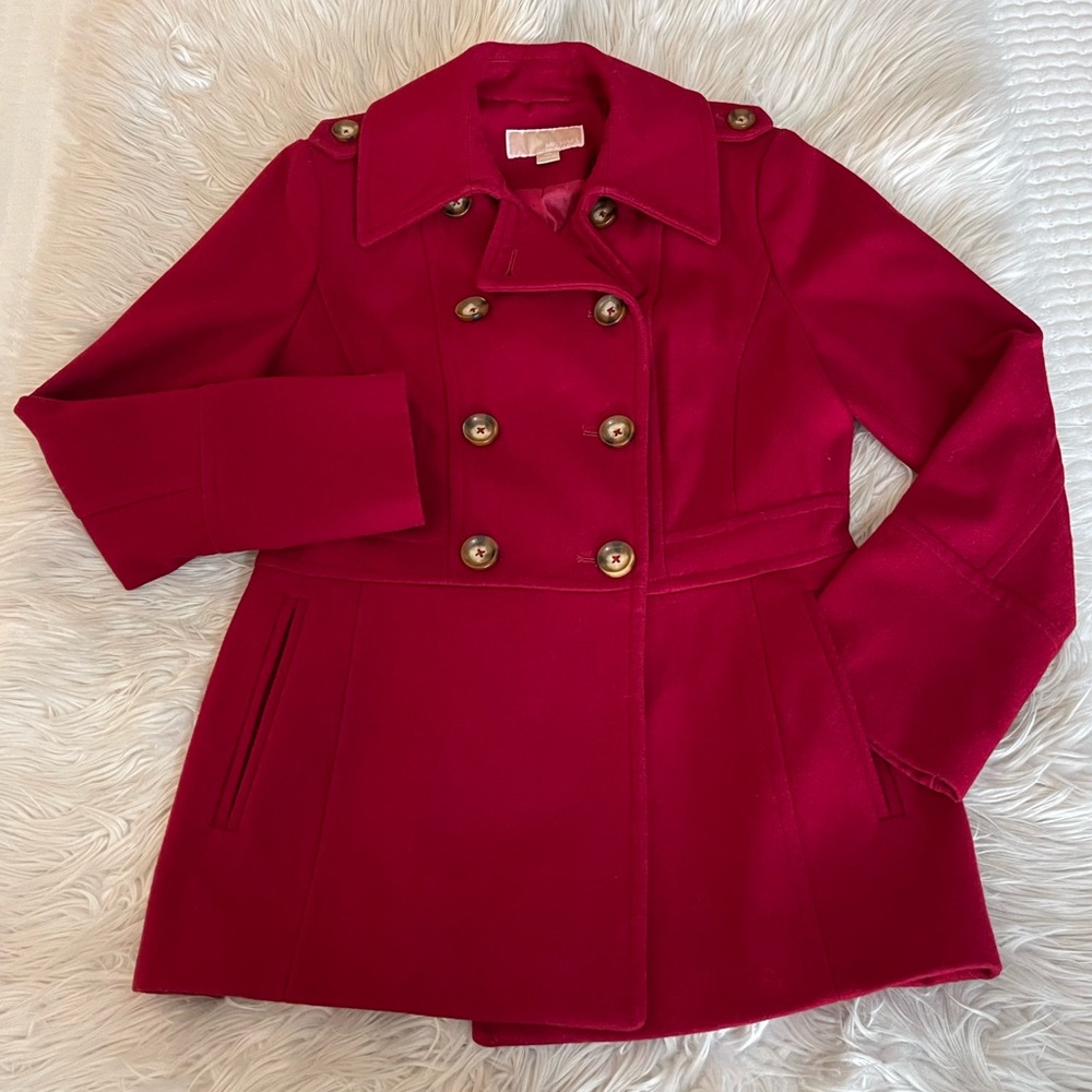 Michael Kors | Red | Double Breasted | Pea Coat